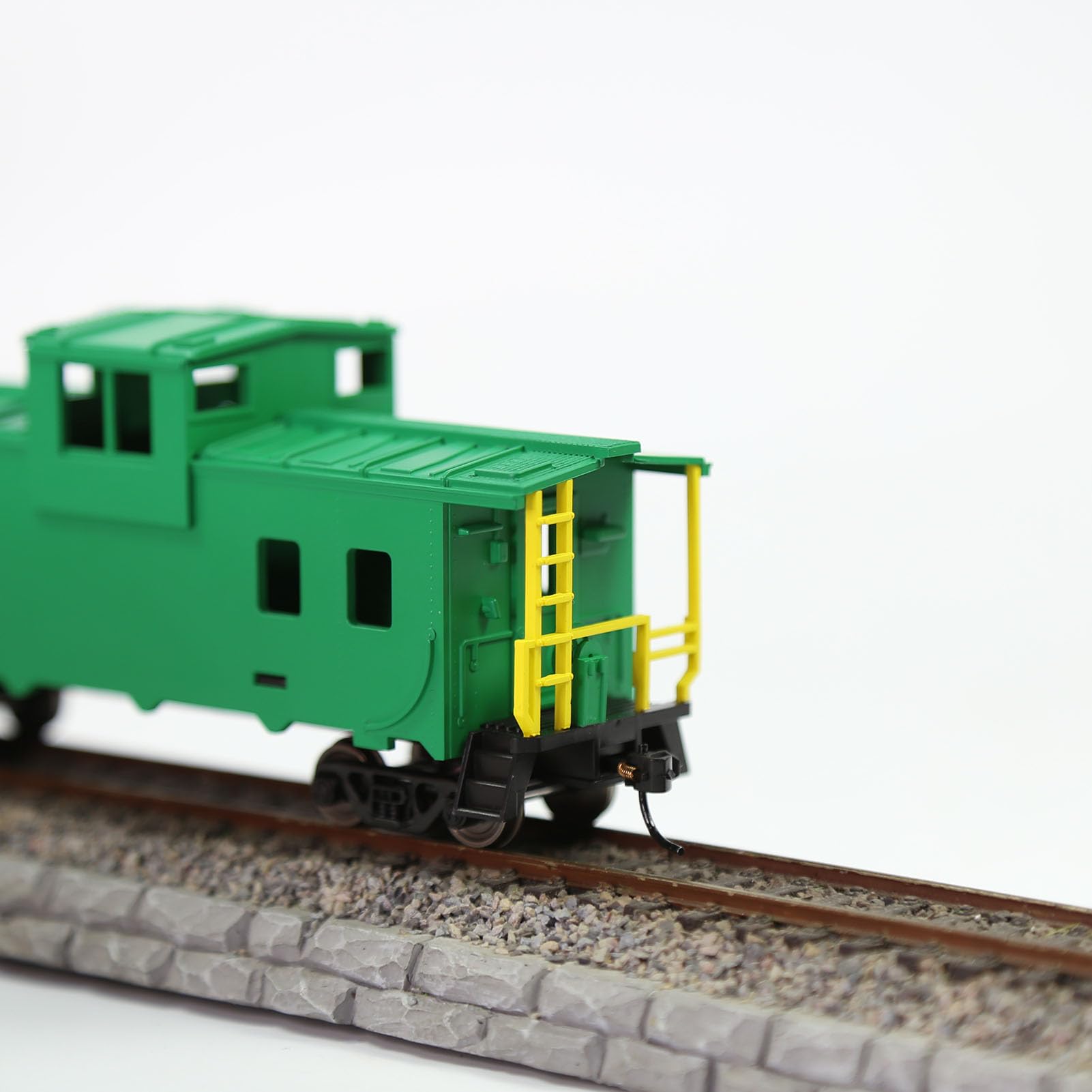 Evemodel C8763 1 unità dipinta 1:87 HO Scala 36 'Wide Vision Caboose Wagons Model Railway (verde)