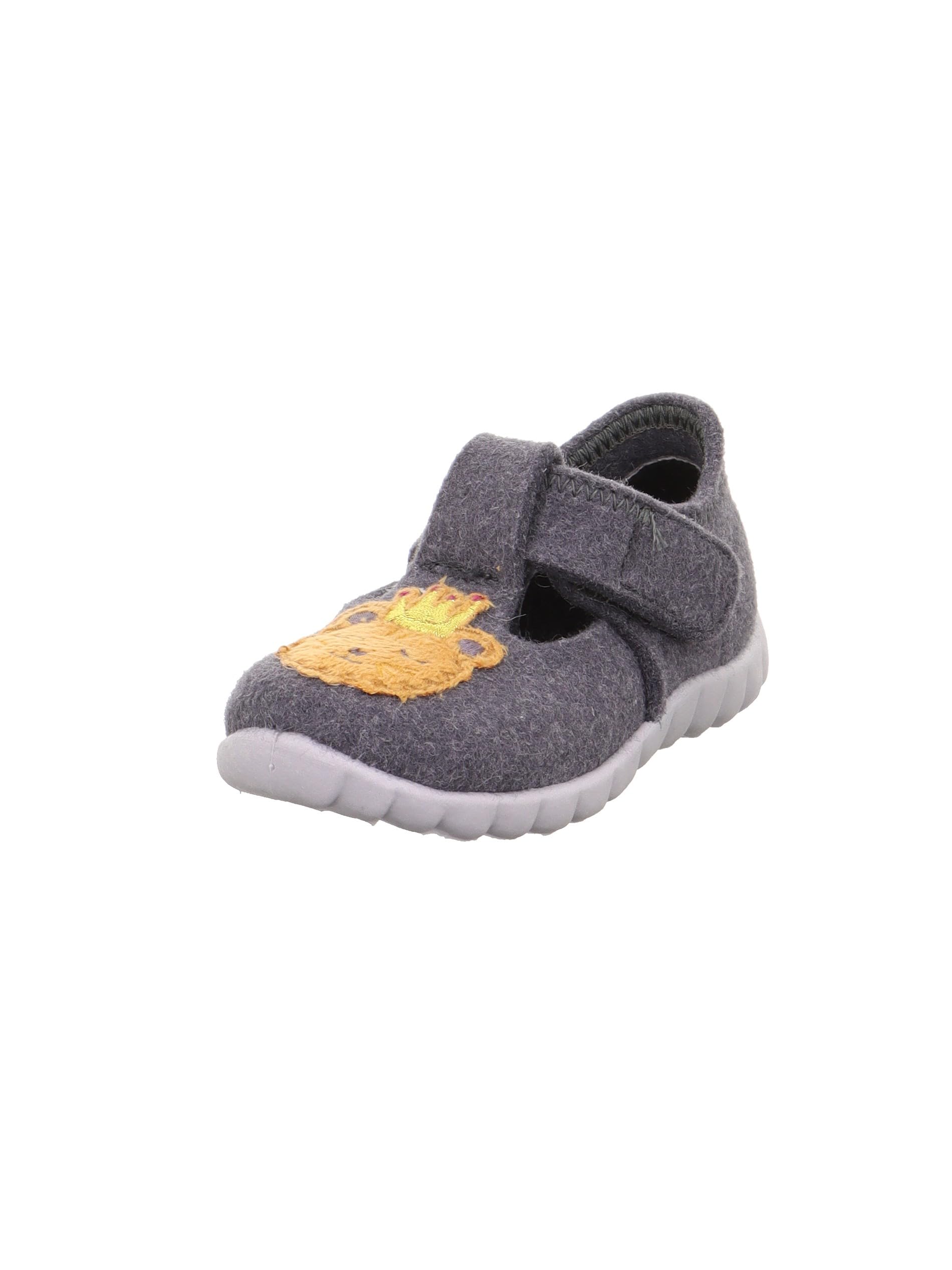 Superfit Boys Happy Slippers, Black 0010, 2.5 UK Child
