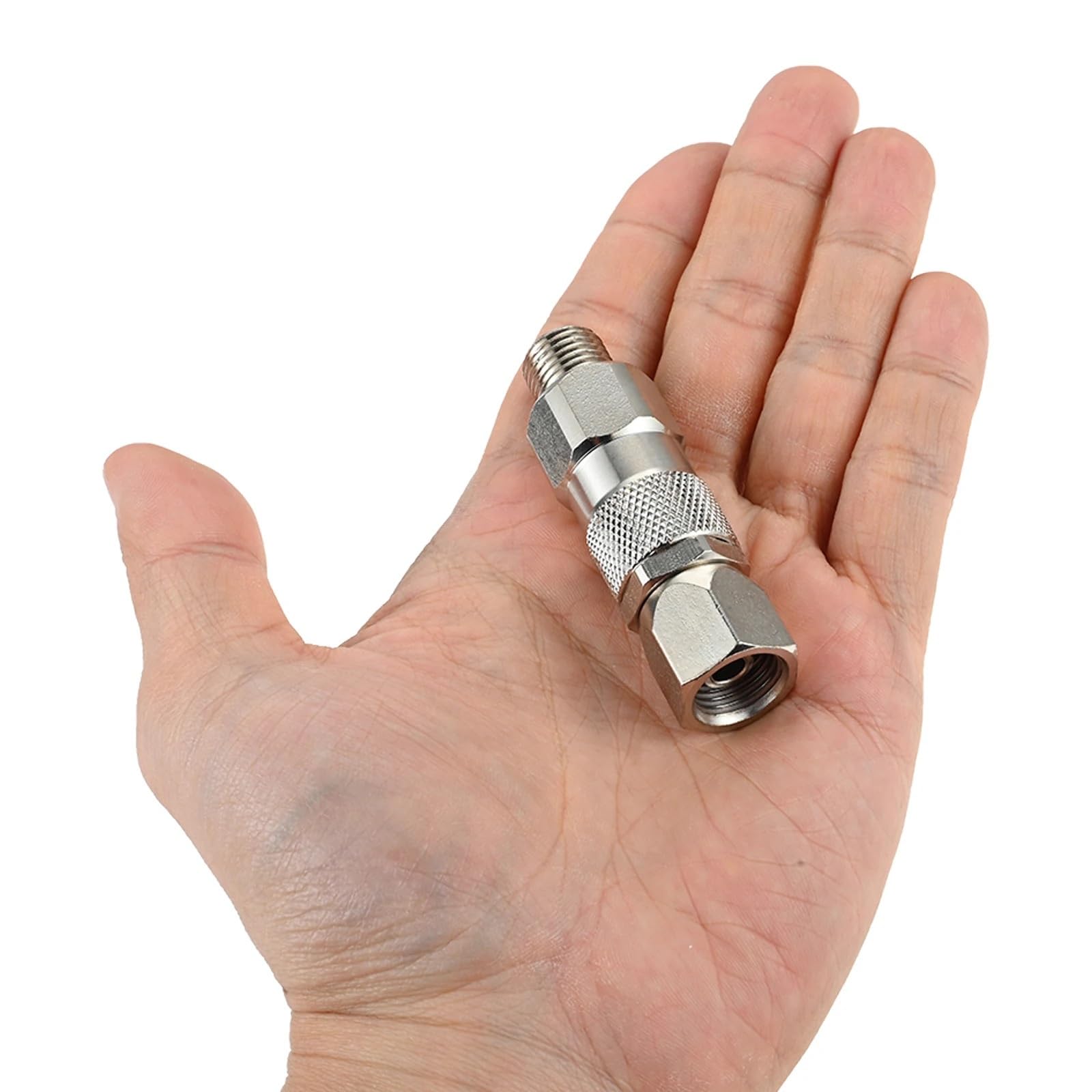 Conector giratorio de 1/4 pulgadas para manguera para PISTOLA DE PULVERIZACIÓN, juntas giratorias 360 ​​grados, accesorio acero inoxidable, 3 uds