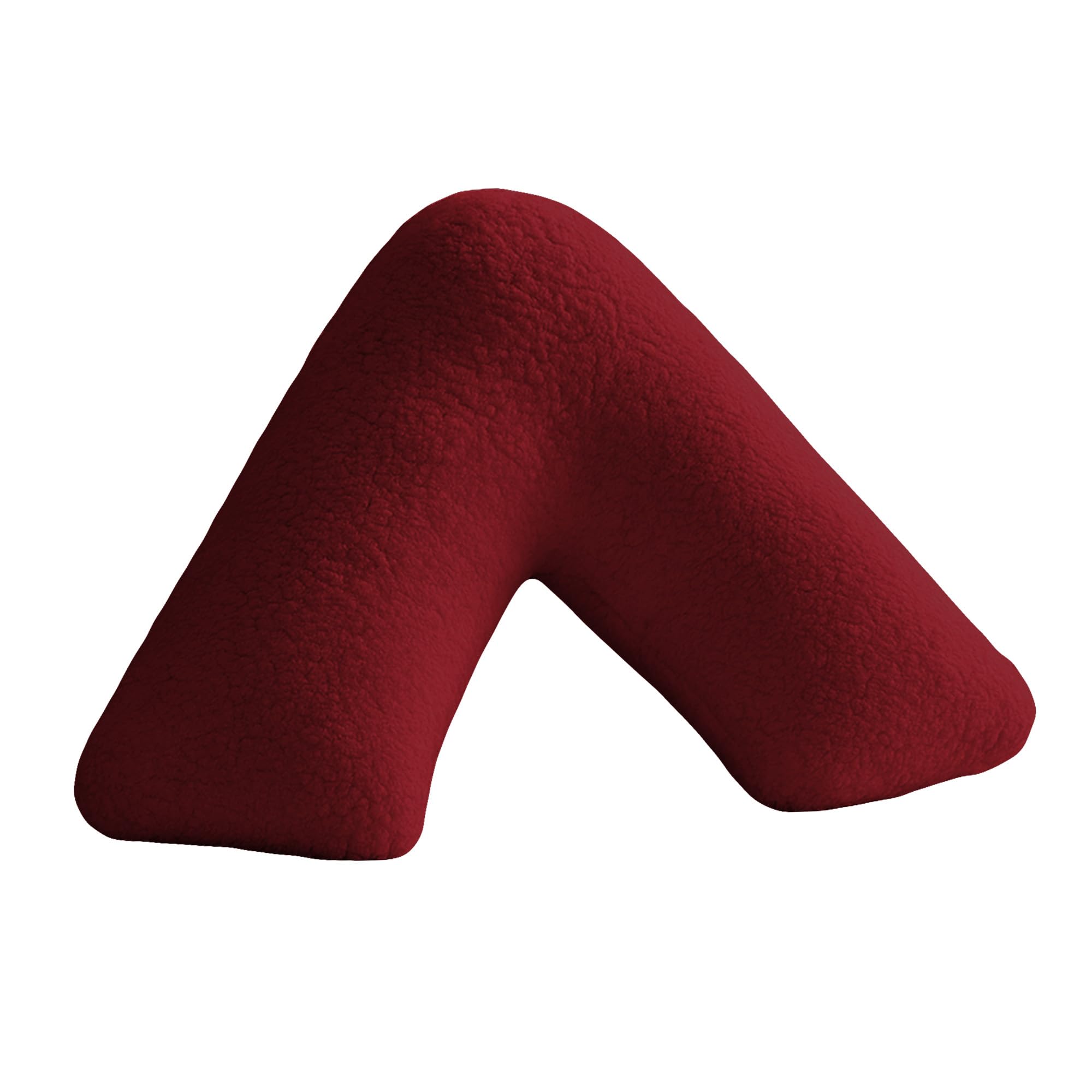 Teddy Bear Fleece Super Soft Cosy V Shape Pillowcase Red from B&Q