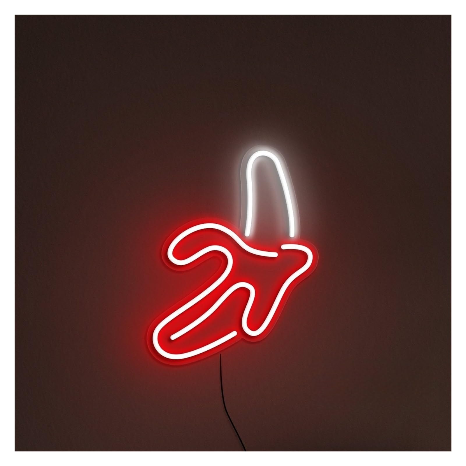RONGCH Hanging Art Signs Banana Neon Sign, Suitable for Fruit Shop Decor with Brightness Adjustable 30cm×24cm(Red)