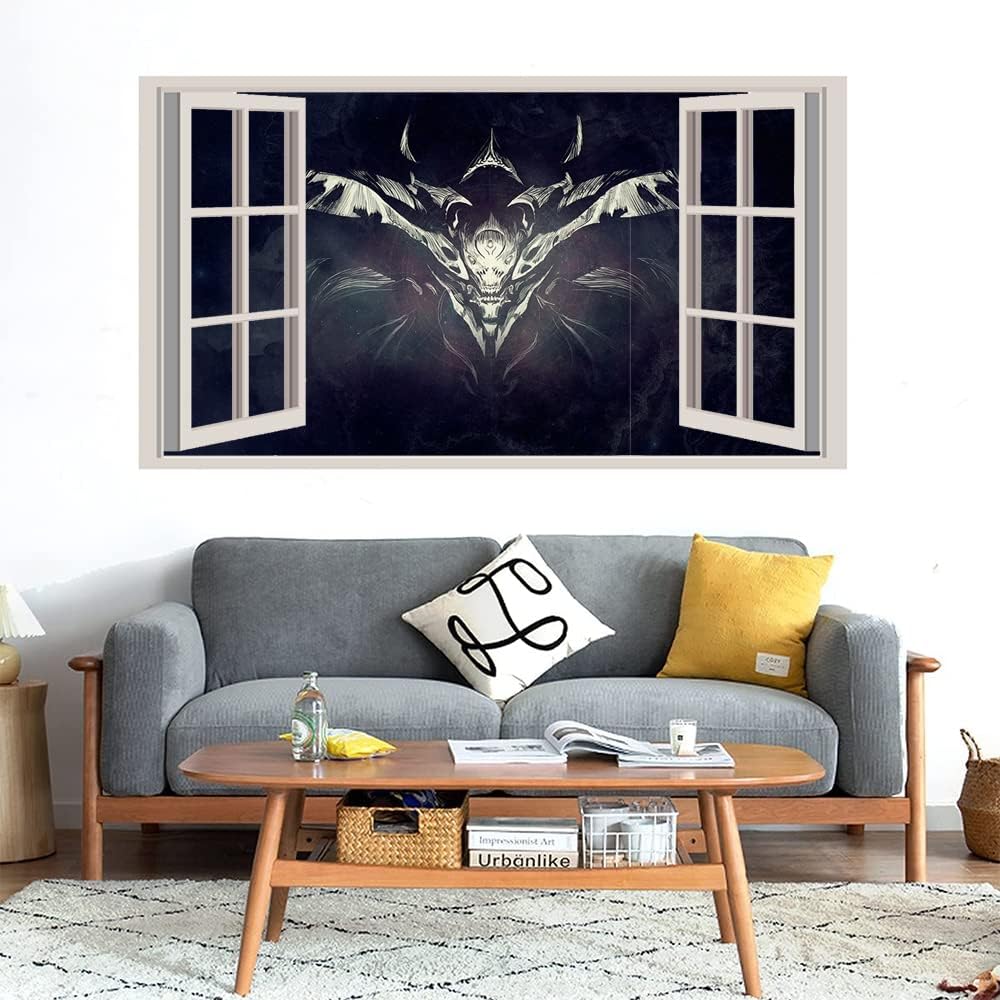 GADGETS WRAP Printed Wall Decal Sticker Fake Window Style Decal (90cm x 50cm) - Triple h King of Kings