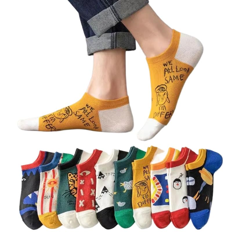 10 Pairs Unisex No-Show Athletic Socks, Moisture-Wicking Breathable Mesh Ankle Socks for Running, Gym, Casual