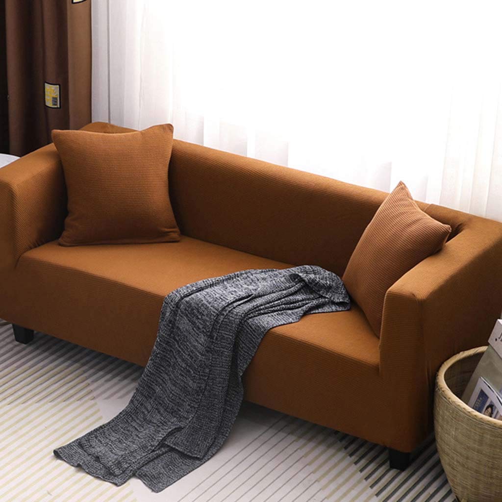 Housse de canapé tricoté bicolore bandes pure Meifu 90-140cm