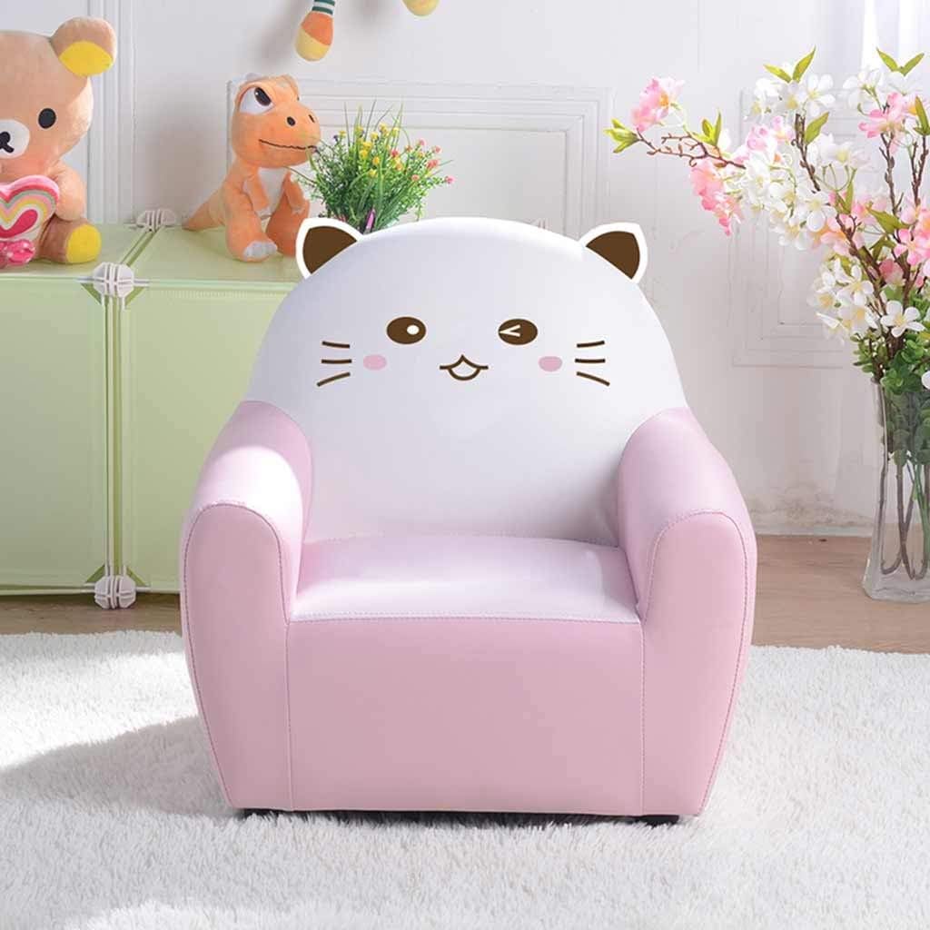 Couch Cute Cartoon Animal Shape Mini Sofa Chair Bedroom Reading Corner Boy and Girl Princess Backrest Armchair Birthday Present (Color : Blue C Size : 52.5cm) (Pink C 52.5 x 42 x 52 cm)