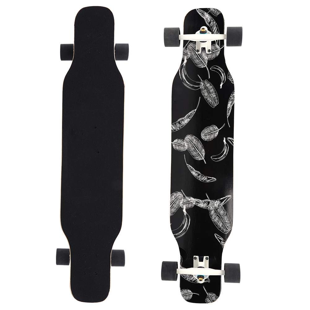 Aufee Anti-skid Beginner Skateboard, Professional Maple Longboard Deck Four Wheel Sports Skateboard for Teenager