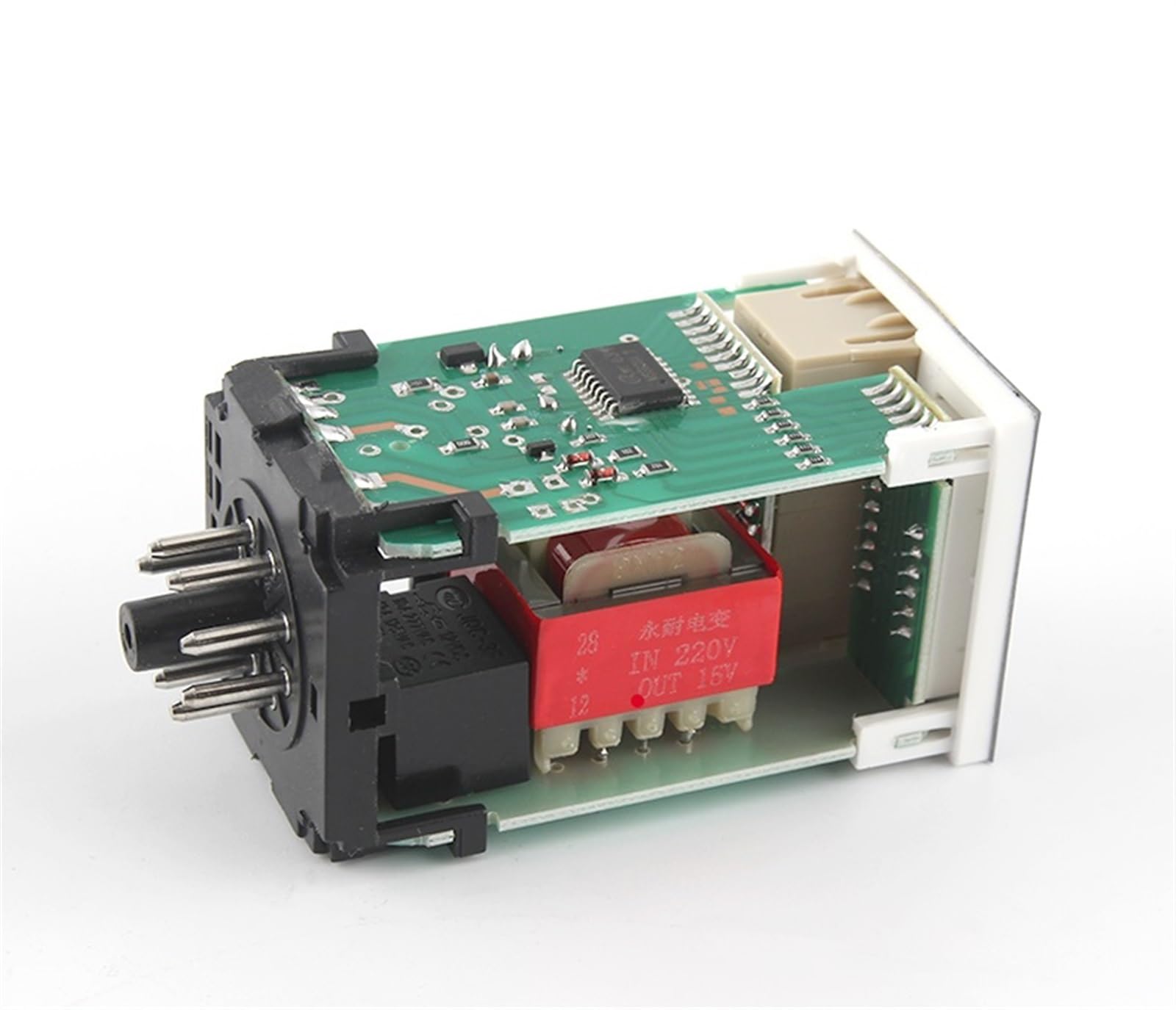 DH48S-1Z cyfrowy programowalny przekaźnik czasowy LED DH48S-1Z 0,01s-99h99m, podstawa gniazda AC/DC 12V, 24V, 36V, 110V, 220V, 380V, timer (DCAC12V)