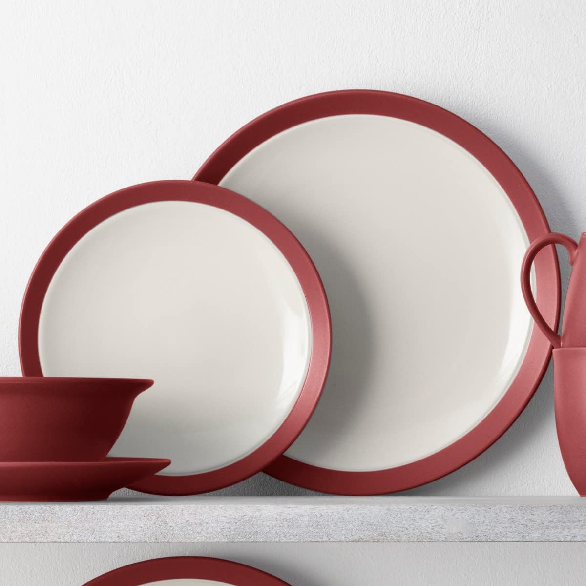Noritake Colorwave Raspberry 4-Piece Curve Place Setting, Service for 1