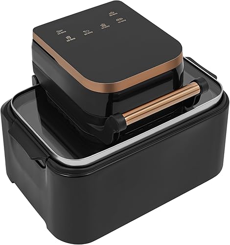 Freidora de aire grande 6 en 1 de 12.68 cuartos de galón, freidora eléctrica multifuncional para encimera de 1700 W con ventana de visualización