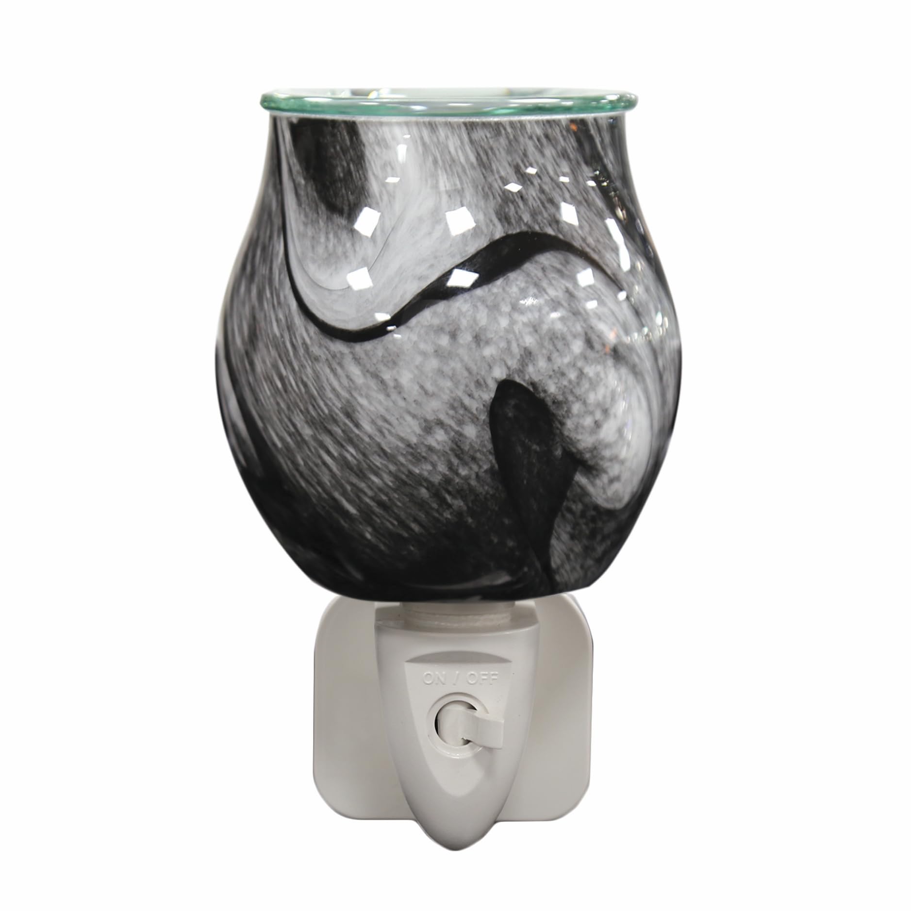 Aroma Wax Melter Electric Plug-In Grey Swirl Lamp 12cm Home Fragrance Decoration Gift