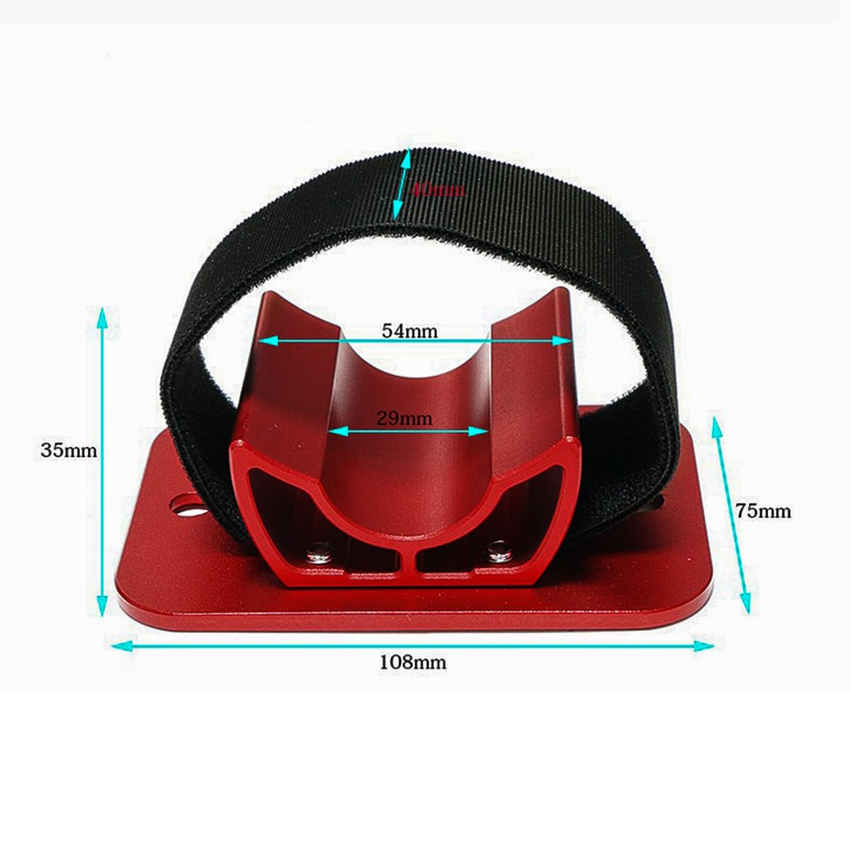Support de Roue arrière Fixe, Support de Porte-Bagages arrière de vélo, adapté à la Voiture, Support de Porte-Bagages de vélo (Rouge)
