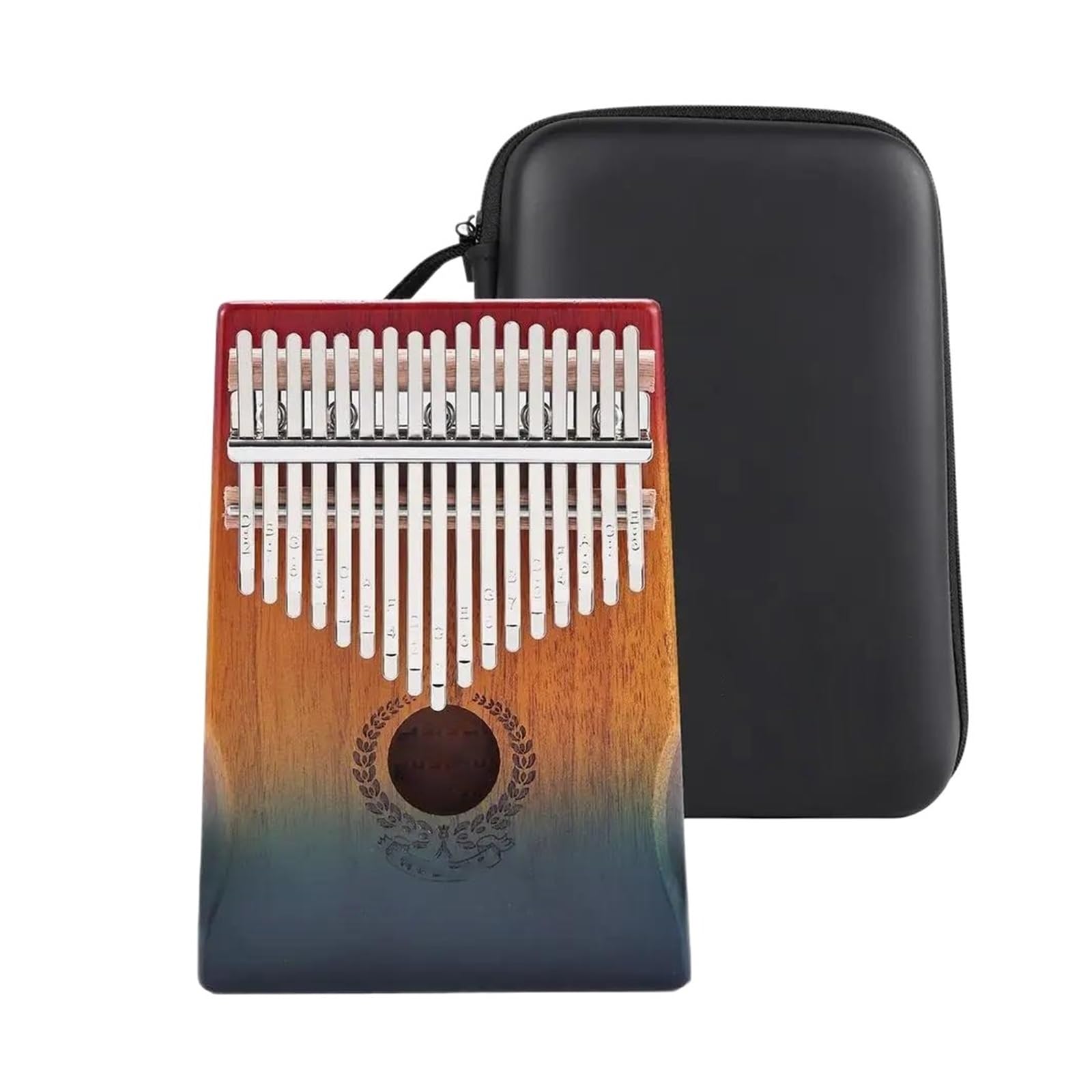 Pianino Kciukowe Kalimba 17-klawiszowa Klawiatura Kalimba Mahoń Thumb Piano Music Mini Finger Piano Instrument Muzyczny Kolor Gradient