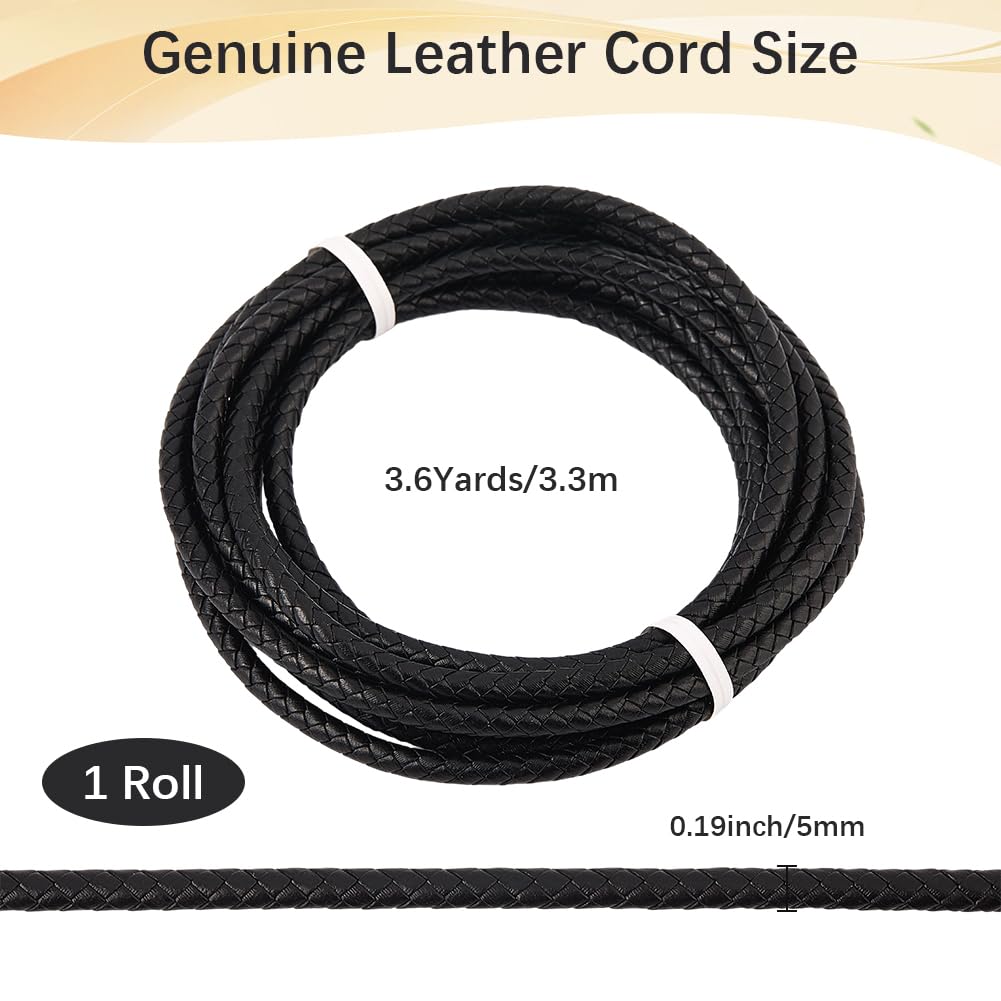 Cordino In Vera Pelle Rotondo Da 1,5 Mm, Bobina Da 50 M, Per Collane, Bracciali E Creazione Di Gioielli, Resistente E Impermeabile