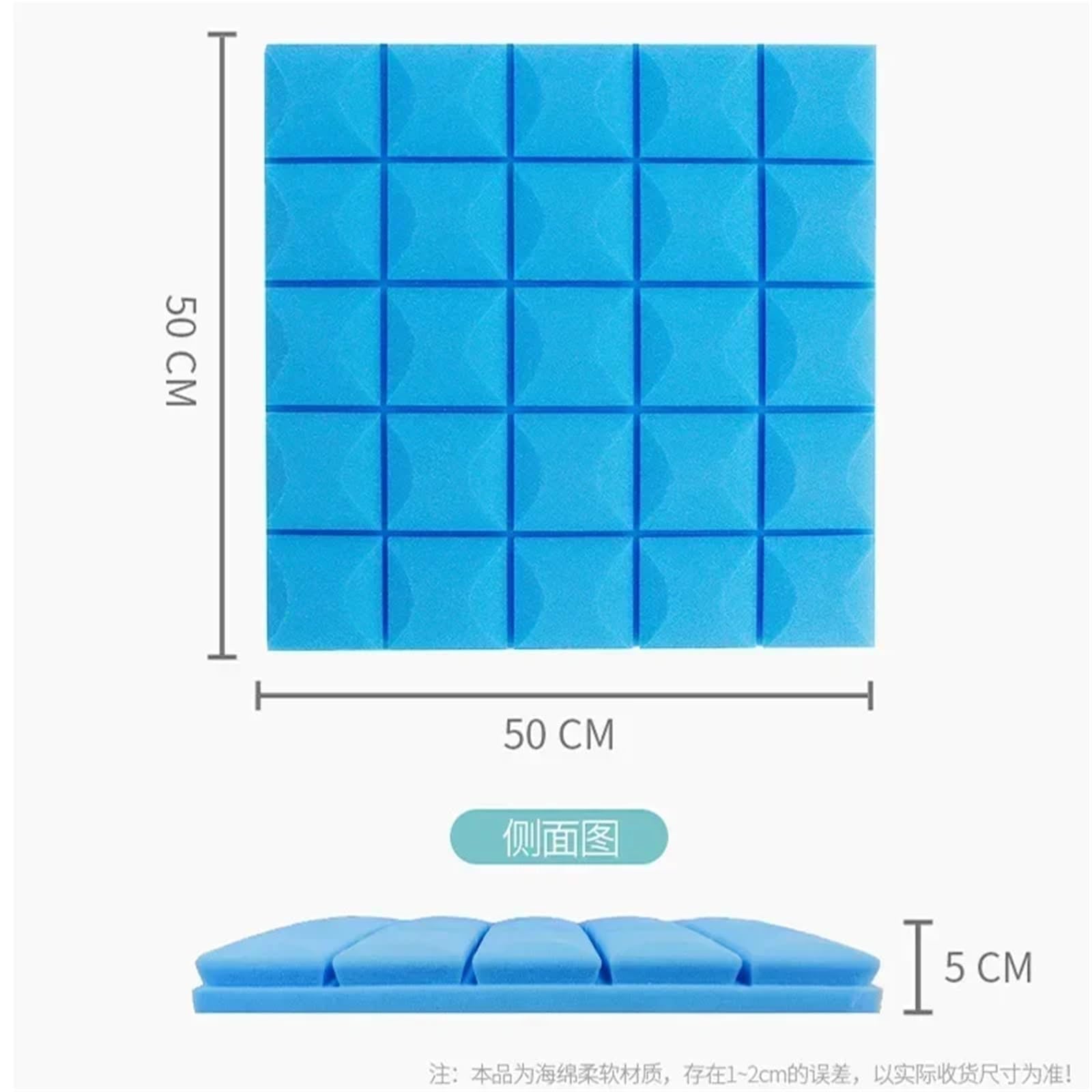 La sala de grabación estudio espuma reducción aislamiento ruido acústica elimina los paneles ecos Para amortiguar el sonido(Black)