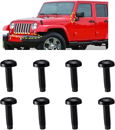 Tornillos para Jeep Wrangler JK, pernos M8 aplicados al marco del parabrisas, barra antivuelco, portón trasero, bisagras duras de puerta, soportes
