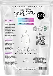 Argila Mascara Facial 100% Natural Em Pó 200gr Skincare Para Todos Os Tipos De Pele Hidratante clareadora