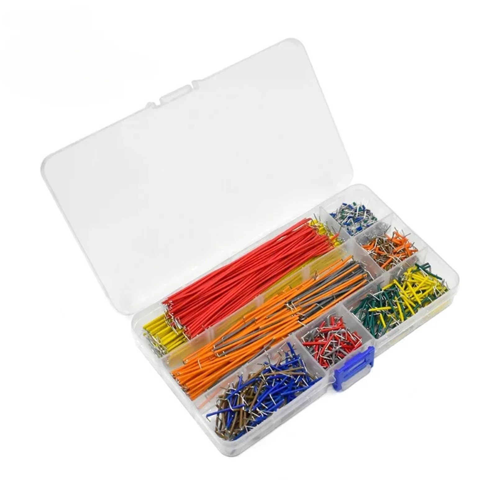 140/350/560/840 Pezzi Fai da Te elettronico breadboard Circuito Stampato Jump Wire a Forma di U Senza Saldatura prototipo PCB breadboard Kit Cavo Jumper(840pcs)