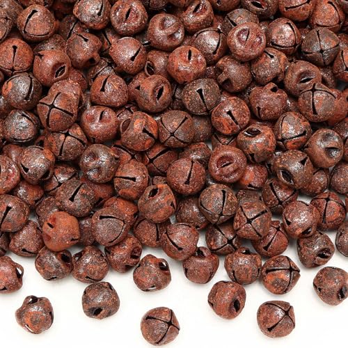 50 PCS Rustic Christmas Jingle Bells 1 inch Craft Mini Metal Bells Decoration Bells for Christmas Home Party Supplies