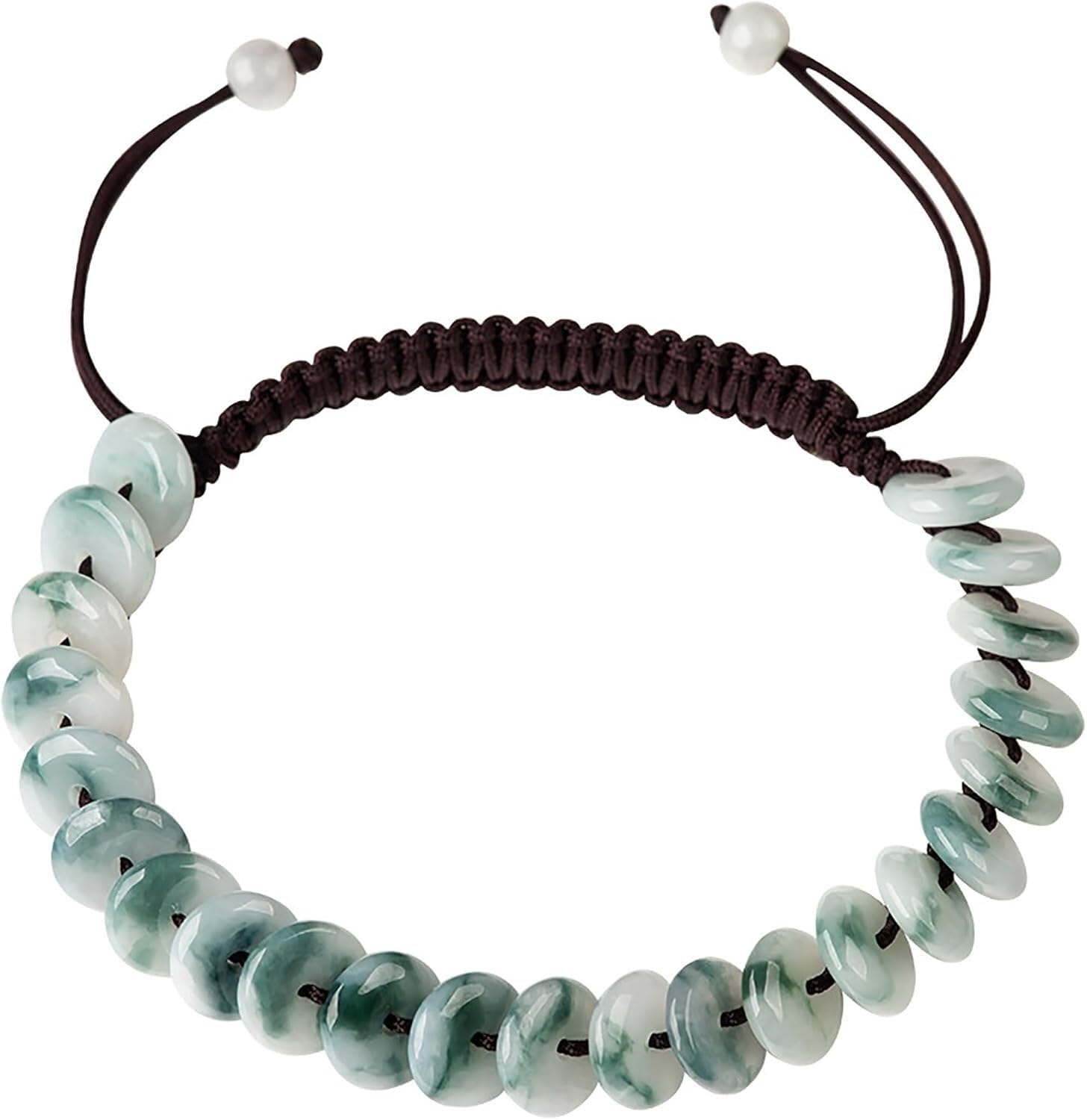 YNIYUJKL Jade Bracelet Feng Shui Wealth Bracelet Fei Cui Jade Ancient Coin String Crystal Bracelet Money