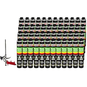 Isolbau Bouwschuimset – incl. 48x 1K montageschuim pistool schuim (elk 750 ml) & 1x schuimpistool