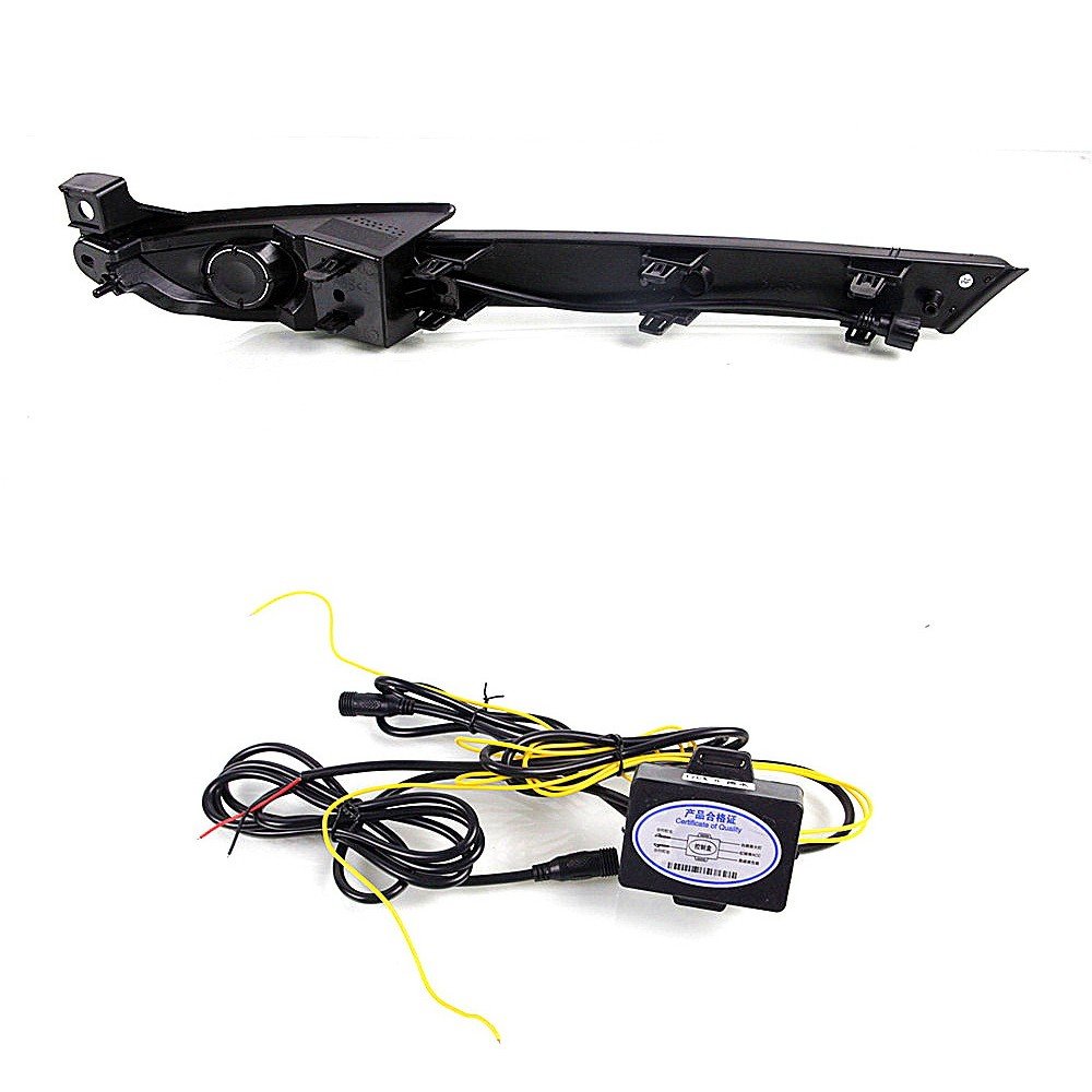 Luces diurnas LED DRL para Mazda CX-5 CX-8 2017-2021 Sin la versión de la lámpara antiniebla, LED parachoques delantero DRL + amarillo Streamer luces de señalización