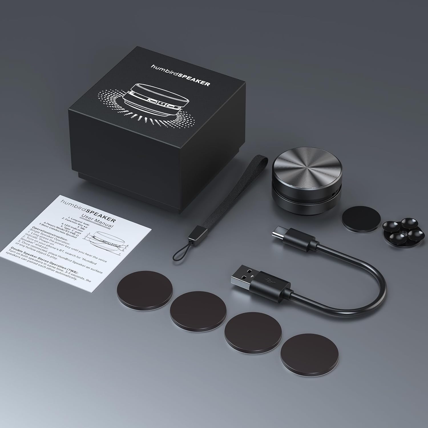 Docooler Bone Conduction Speaker, Mini Bone Conduction Portable Speaker, Small Speaker, Wireless Speaker Stereo Bass Sound Creative Portable Speaker,Built-in Mic Sound for Home,Outdoor(Silver 1 Pack) - Image 7