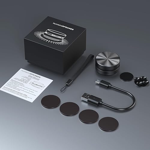 Miniatura 7 de Docooler Altavoz de conducción ósea, mini altavoces inalámbricos verdaderos, sonido inalámbrico, altavoz portátil creativo, sonido estéreo,