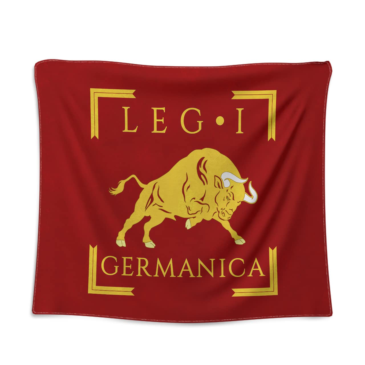 Nice Captain Roman Legion Banner Tapestry Emblem Banner Wall Hangings Wall Art 100cm x 125cm (LEGIO I GERMANICA)