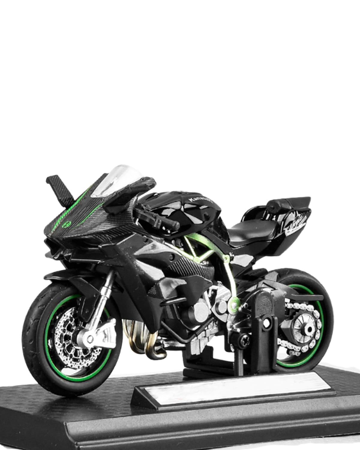 MittiJoy H2R Bike, Bike Toy for Different Ages, 1:18 Scale Black Motorcycle Model Collectible, Featuring Detailed Design and Craftsmanship, Perfect for Display and Collection Enthusiasts-image-20