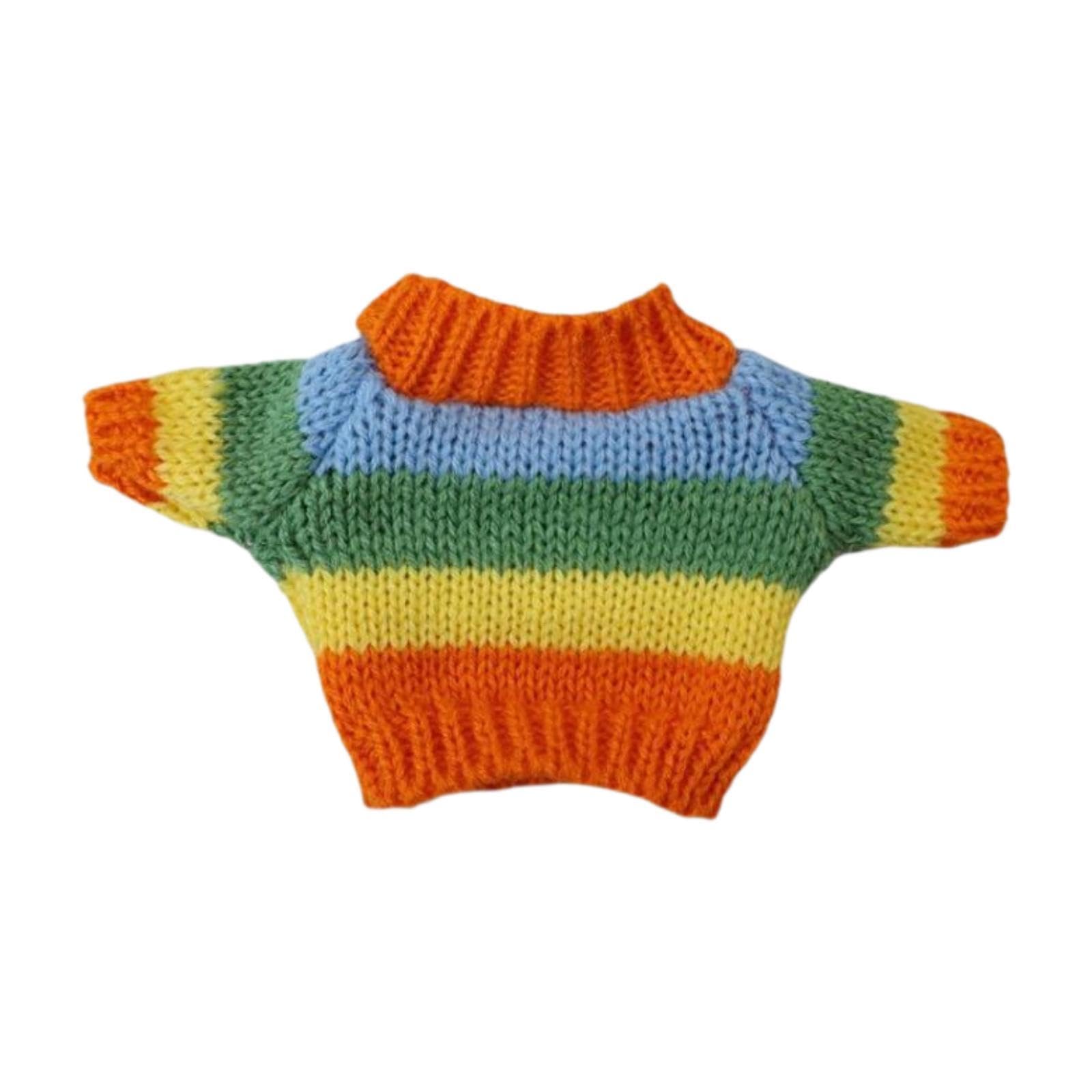 20 cm Puppenoutfit mit Pullover für Kinder Im Alter von 5 10 Jahren, Regenbogenpullover