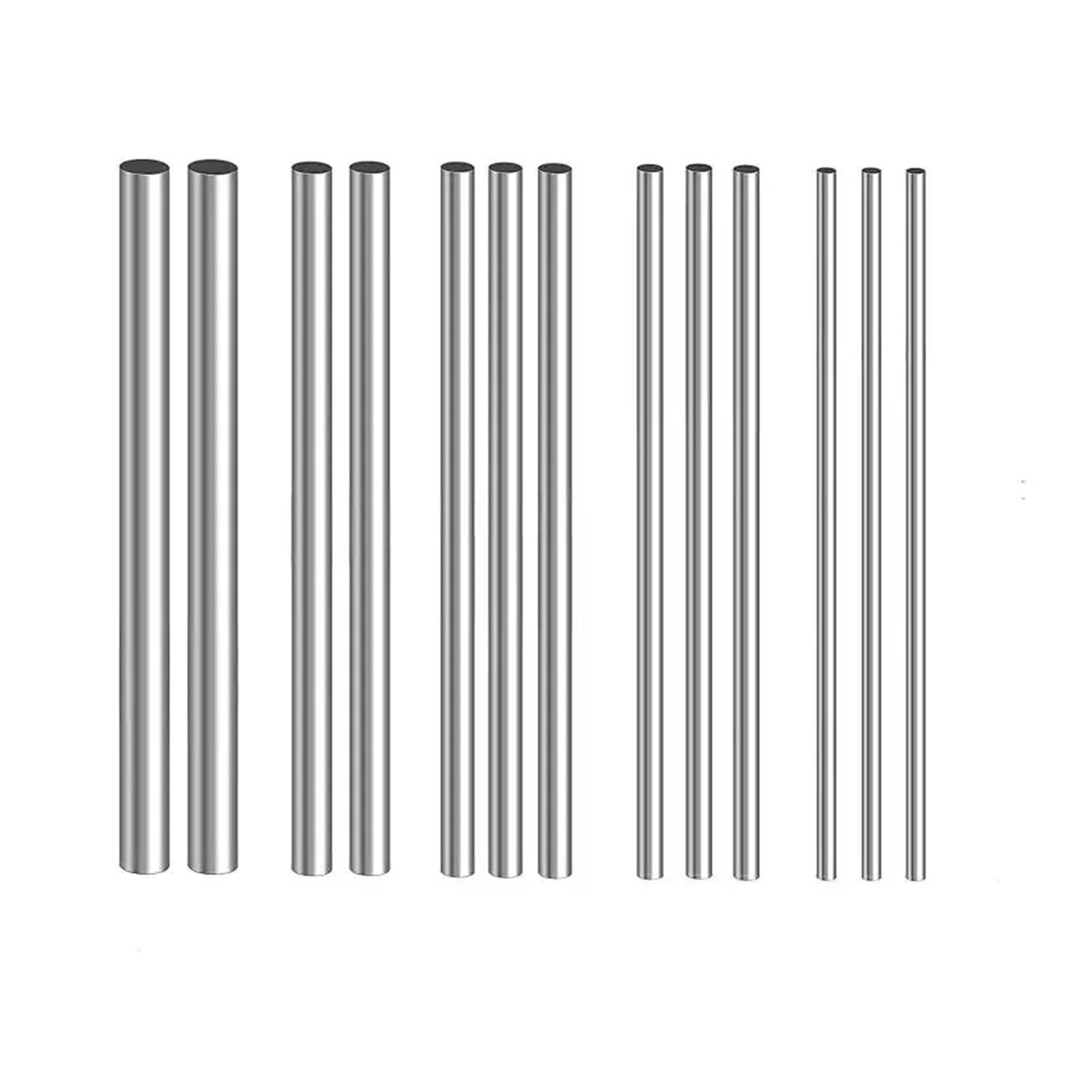 10/25 Stück massiver Rundstab aus Edelstahl für Drehmaschinen, verschiedene Durchmesser: 2 mm, 2,5 mm, 3 mm, 5 mm, 6 mm, 8 mm, 10 mm, 14 mm, für Heimwerker-Bastelwerkzeuge(10mm-40mm(10pcs))