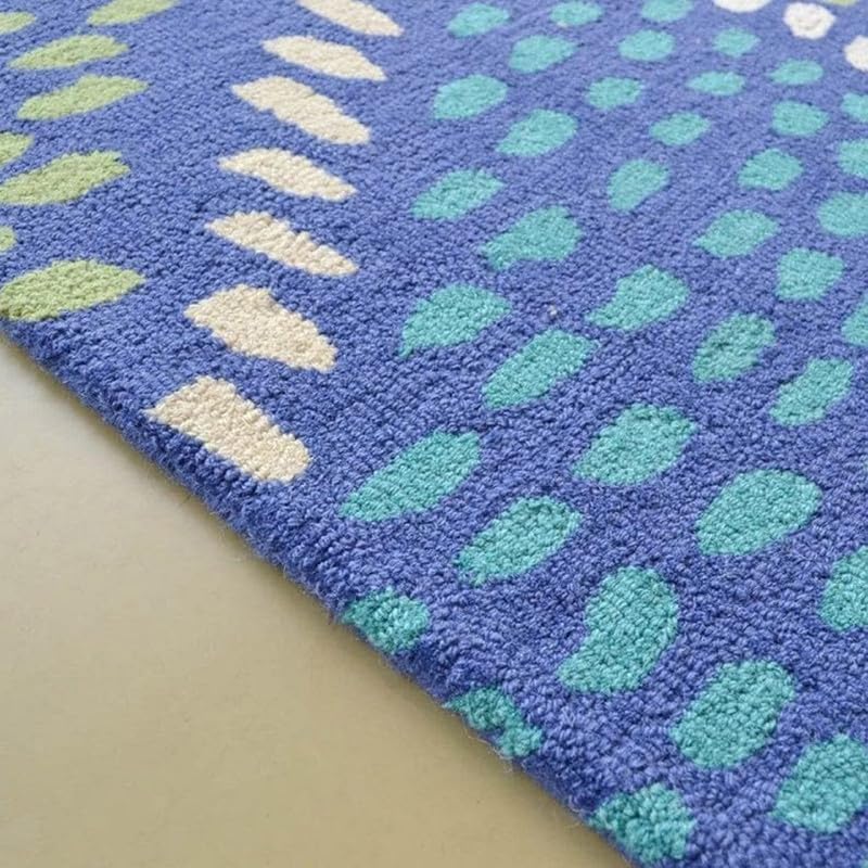 Abstract Multicolor Geometric Area Rug 9x12 ft | Hand Tufted Modern Pattern Carpet for Living Room Bedroom