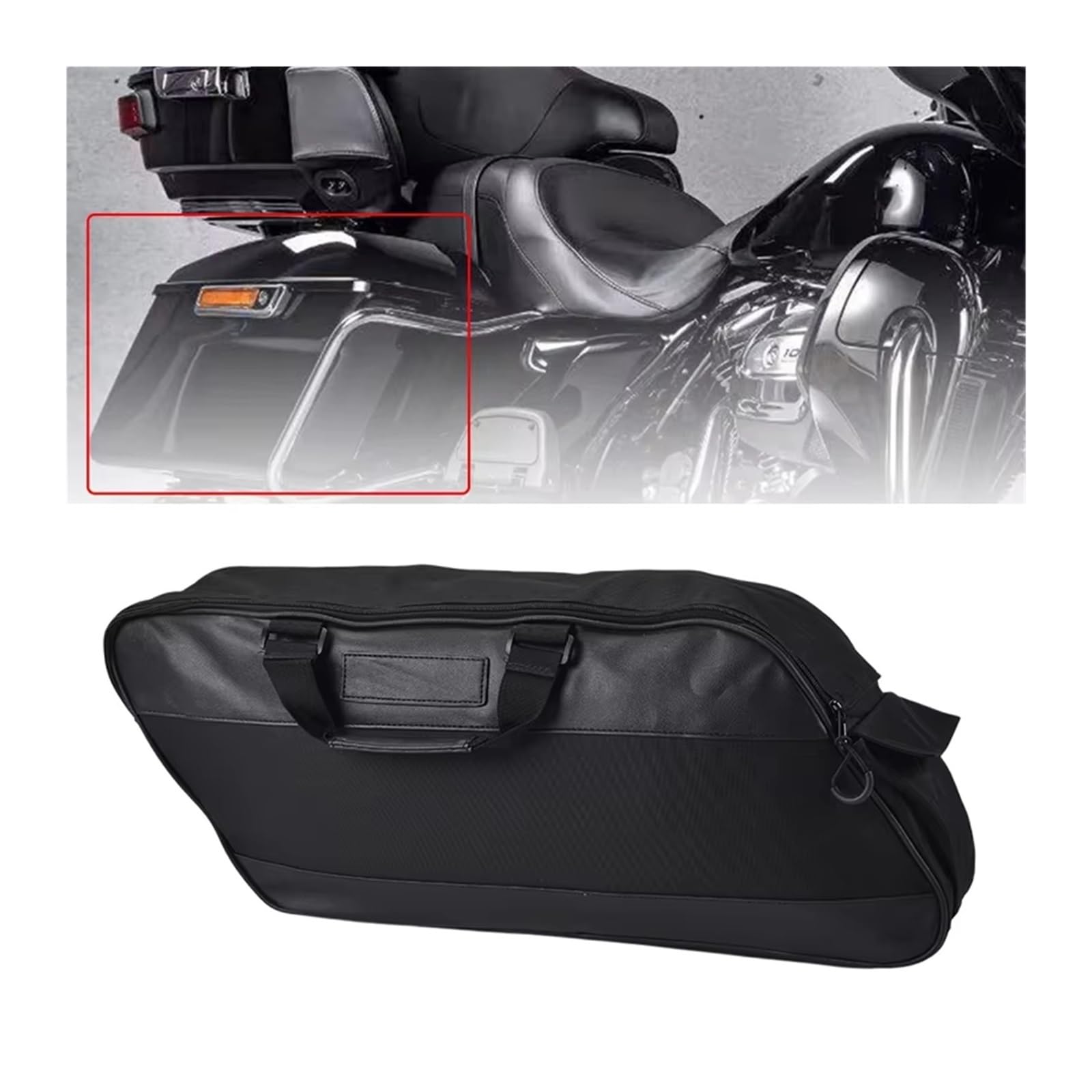 Borsa Sella Moto Per Road Glide (EFI) - FLTR Borsa Sella Per Moto Nera Per Portapacchi Morbida(1 PCS)