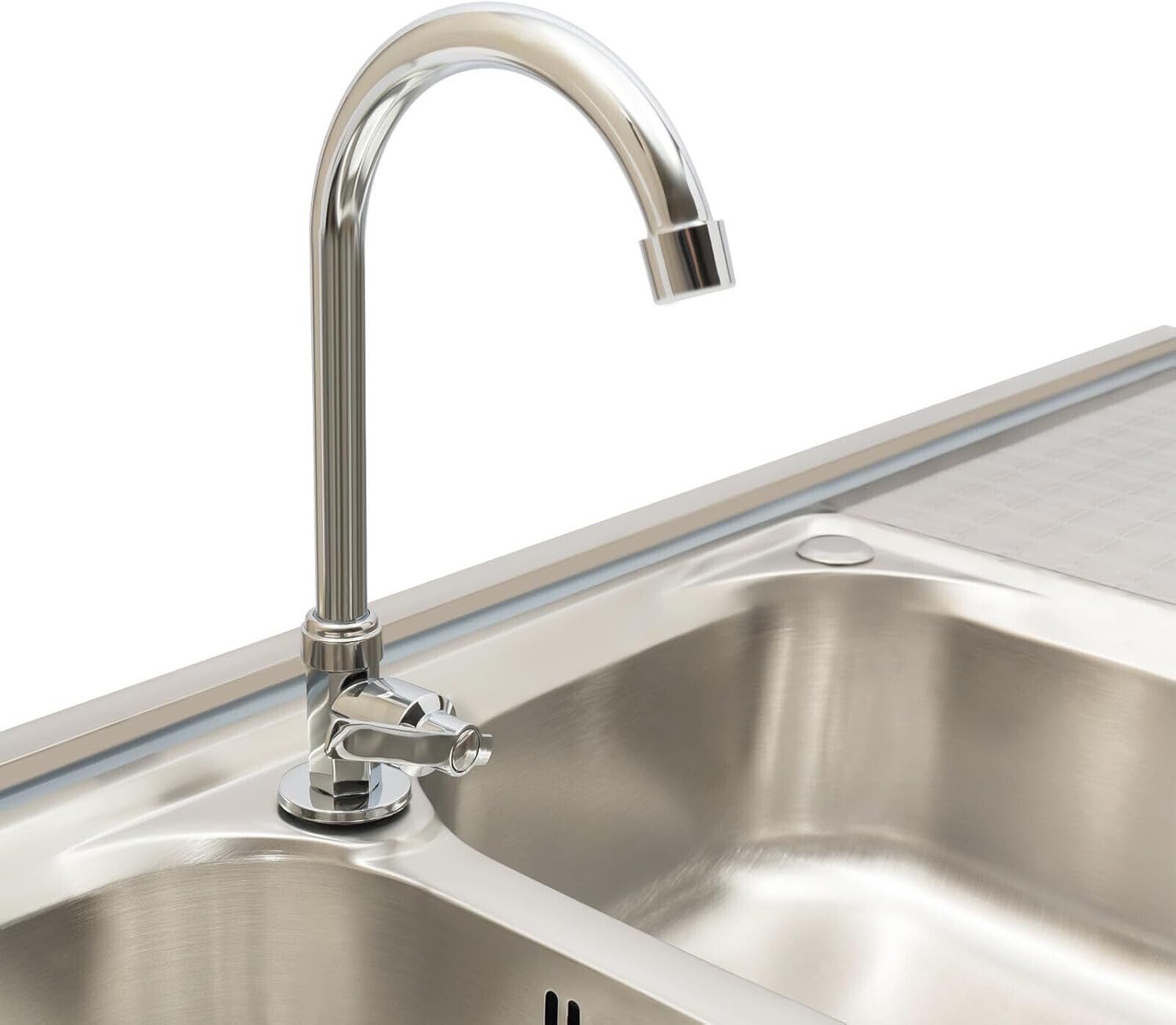 Stainless Steel Sink, Free Standing Outdoor Sink Station, Double Bowl Commercial Utility Sink w/Faucets, Kitchen Prep & Hand Washing Basin w/Workbench & Storage Shelf, For Garage, Restaurant