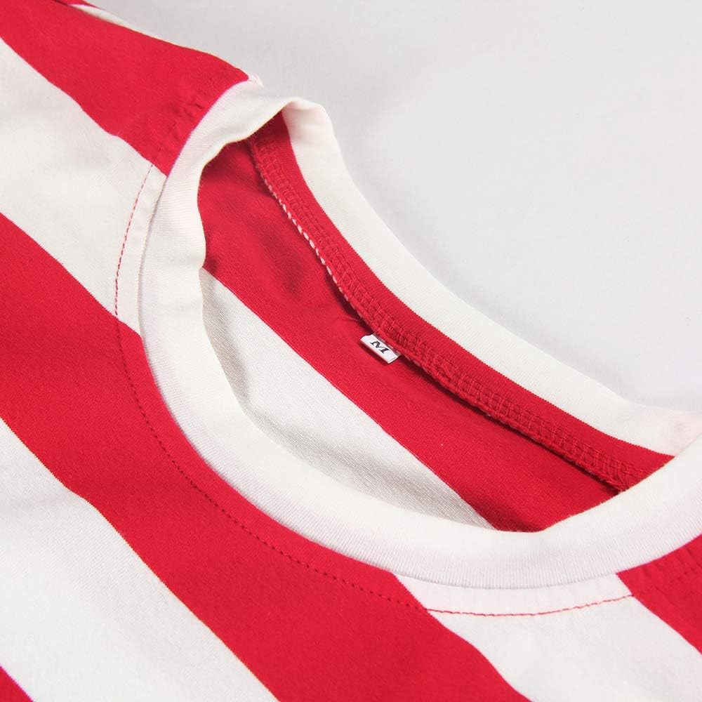 Smile Fish Crew Neck Where is Waldo Shirts Long Sleeve Striped T-Shirt - Image 3