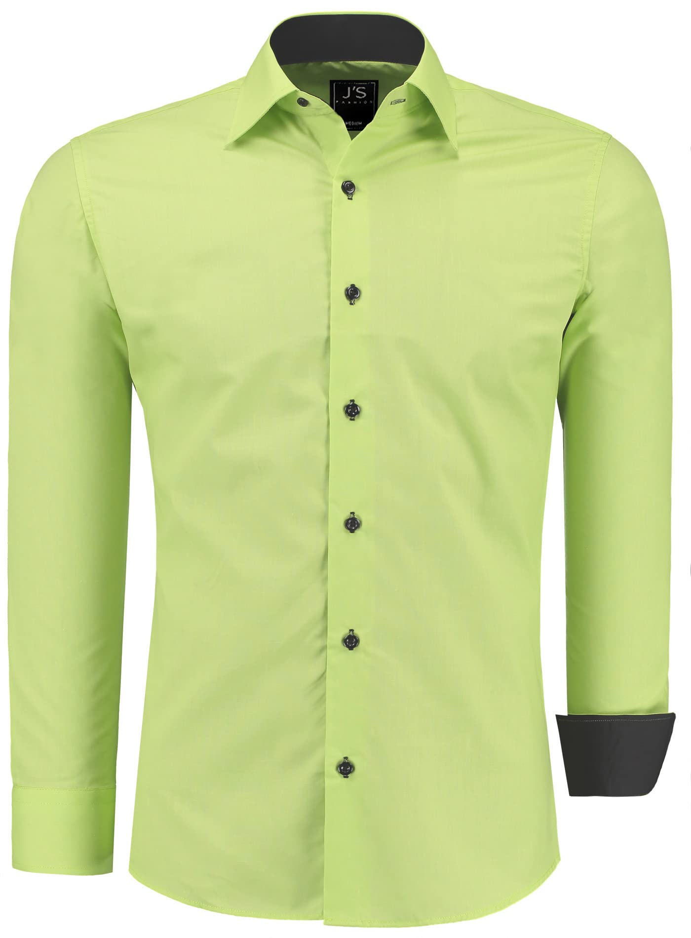 J'S FASHION Camicia da Uomo a Maniche Lunghe, Slim Fit, Facile da Stirare, Taglie UE: dalla S alla 6XL