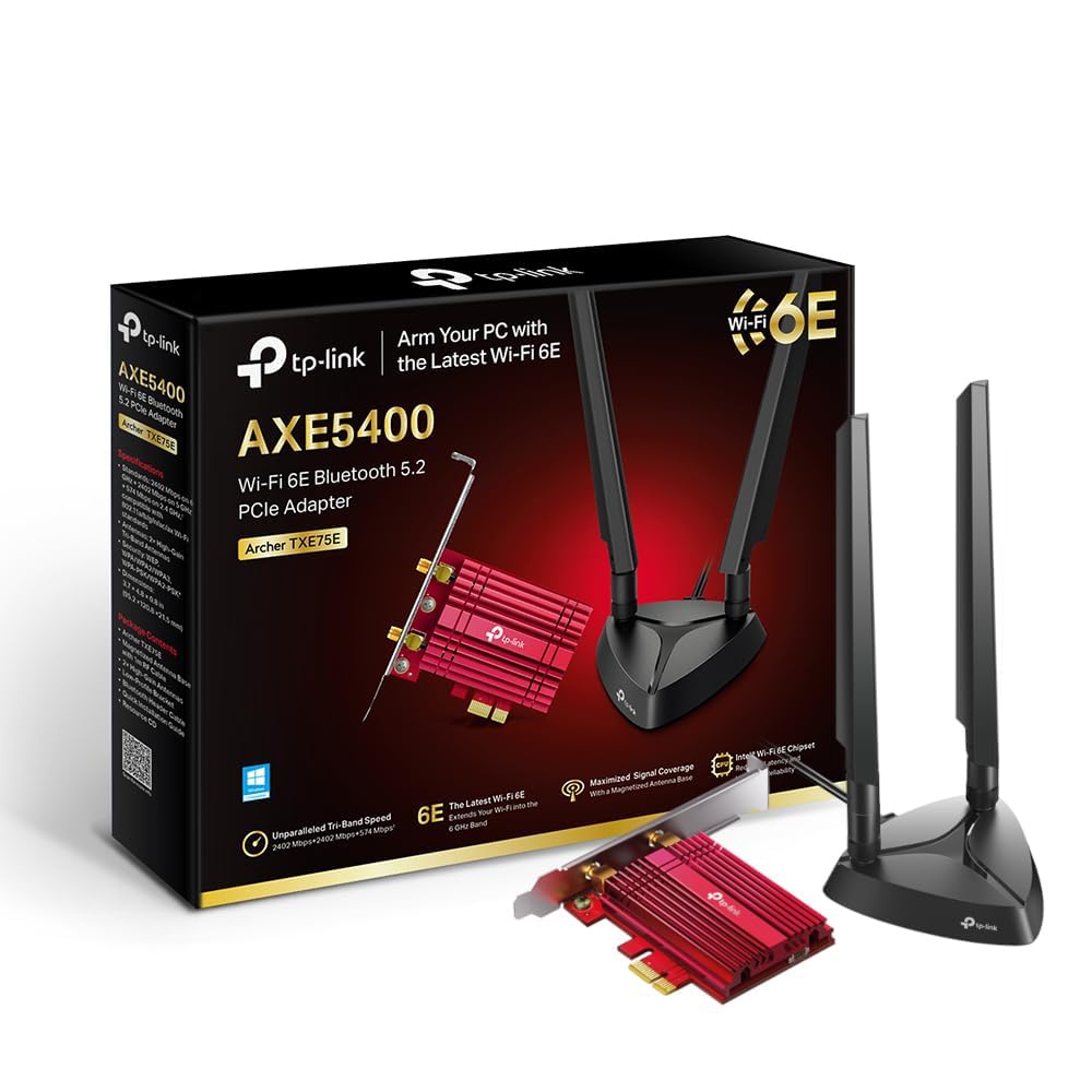 TP-Link Archer TXE75E AXE5400 WiFi 6E WiFi Card PCIe WiFi Card