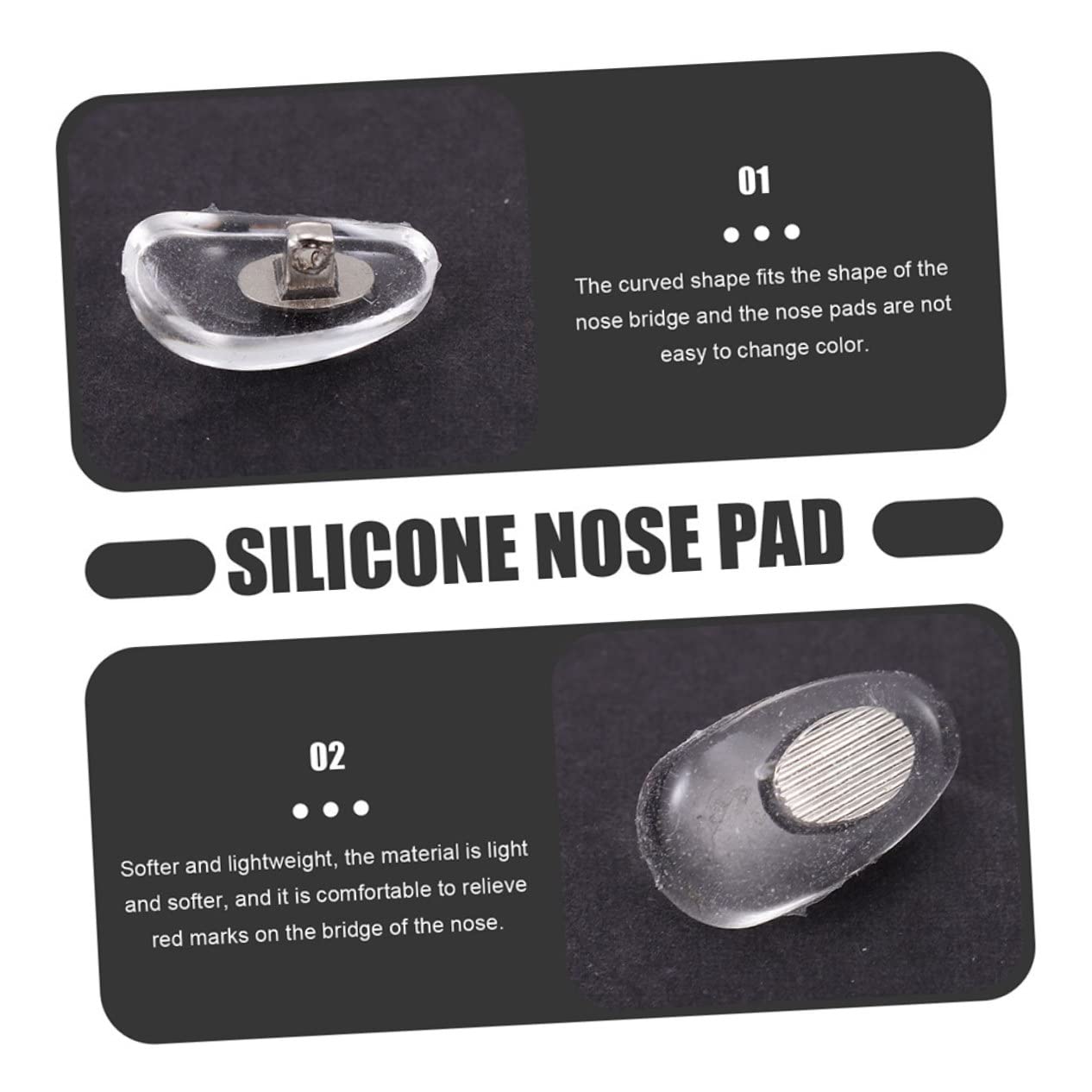 Didiseaon 3 Juegos De Almohadillas Nasales De Repuesto De Silicona Suave Para Gafas - Diseño De 15 Pares X 3