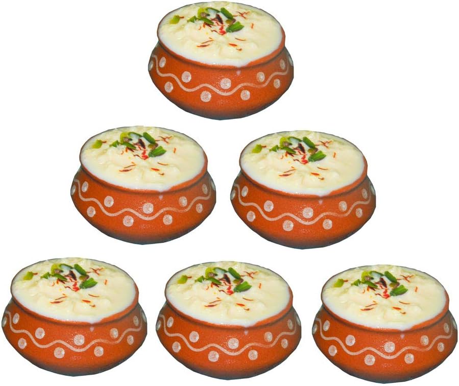 Ceramic Pots for Kheer Curd (80 ml, Set of 6) Ceramic