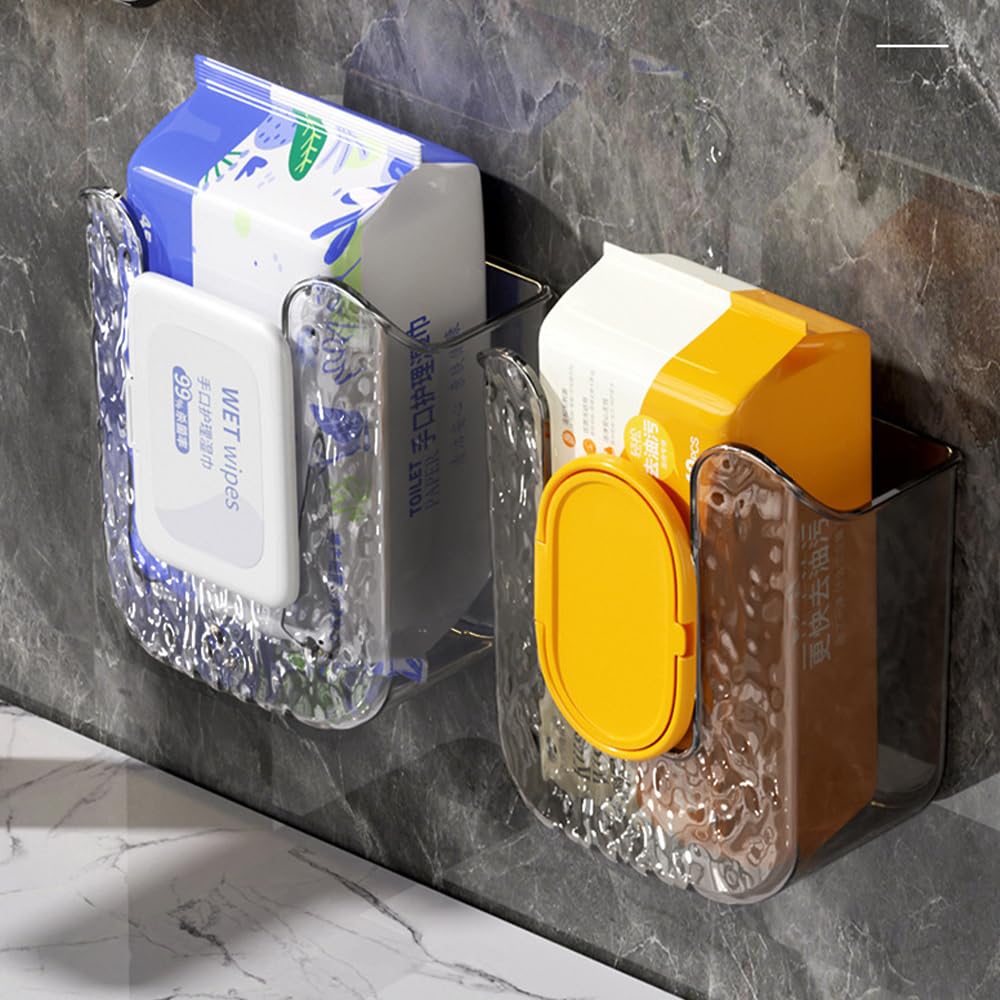 2 Dispensador de Toallita Húmedas dispensador toallitas montado en la pared | Caja de Almacenamiento para Toallitas Húmedas Soporte para Toallitas Colgantes Caja para Toallitas Húmedas para Cocina,Baño