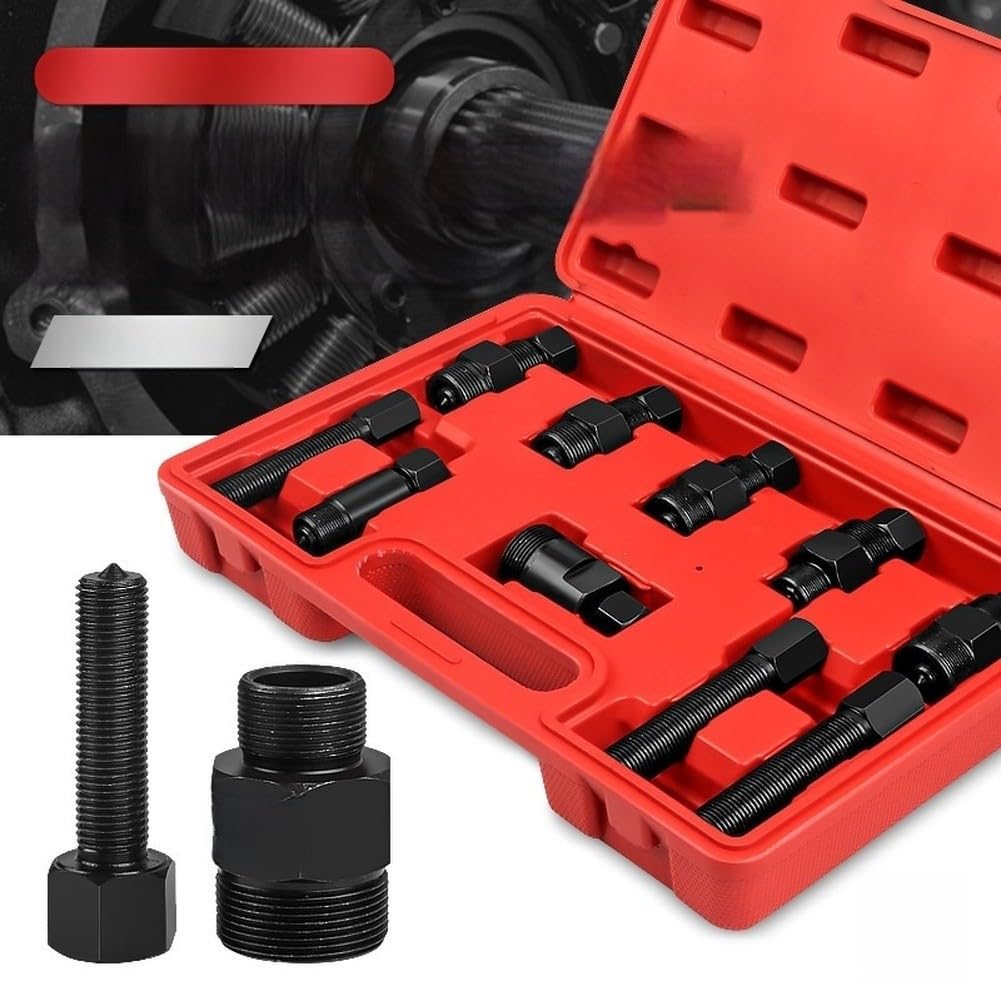 Set di 10 estrattori per volano per moto, in acciaio 45#, magnetico, per rimozione rotore, con finitura trattata termicamente, compatibile con la maggior parte dei volani MAGNETO