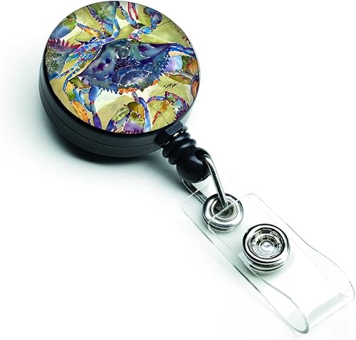 Caroline S Treasures Crabe All Over rétractable badge Reel, Multicolore (8512br)