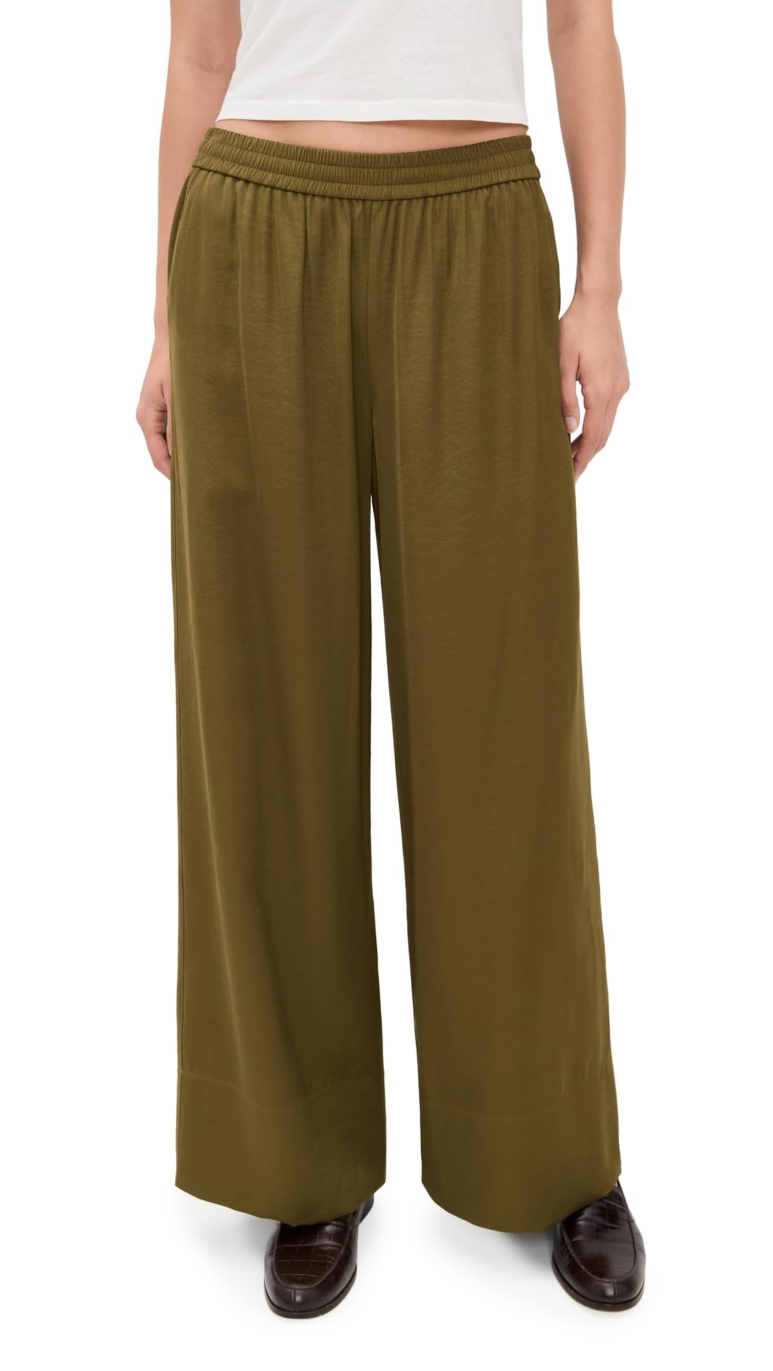 LE BOP Womens Arden Satin Pants