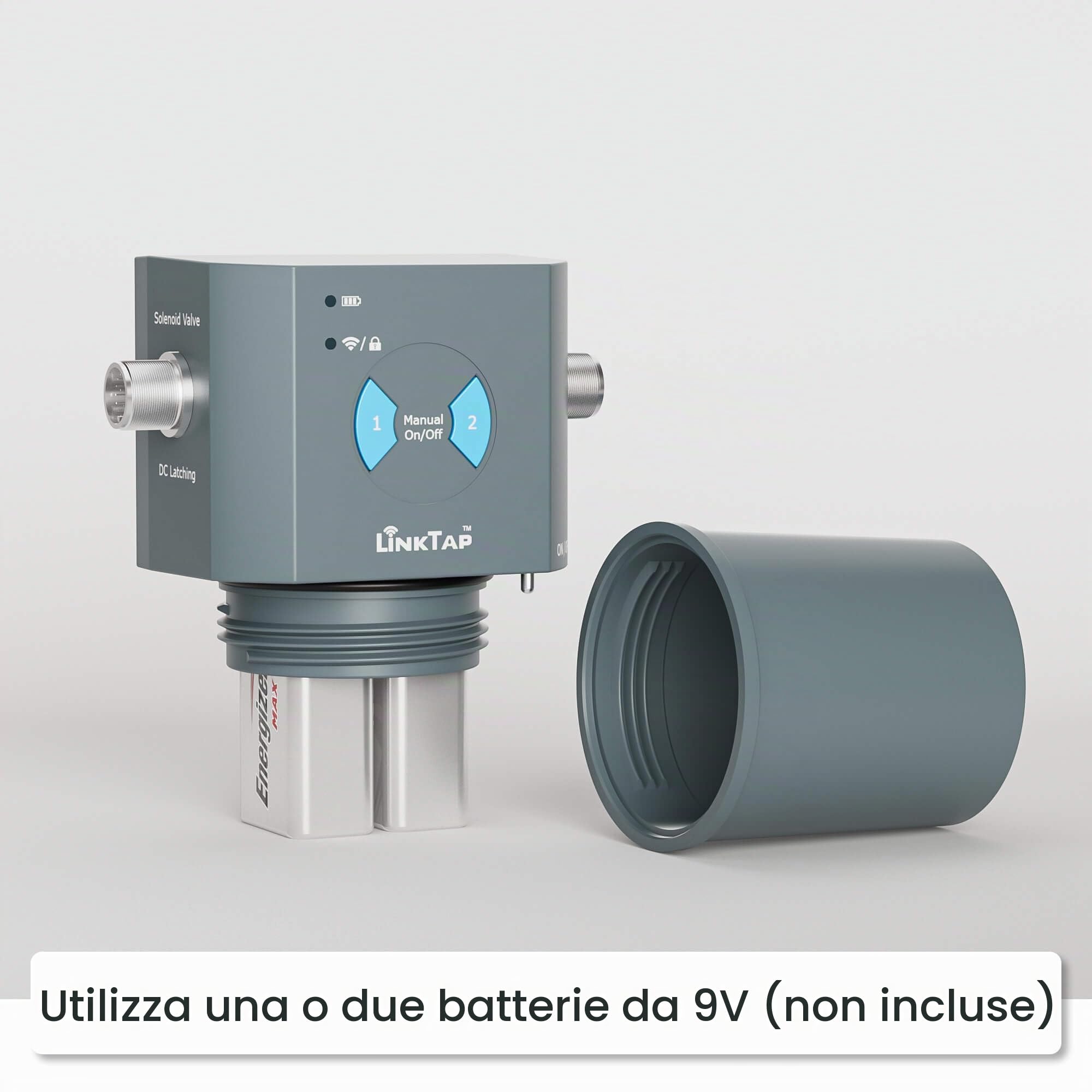 LinkTap T1 Programmatore Irrigazione 2 Vie e Gateway, Alimentazione Flex | 2 Contalitri, Irrigazione per Volume/Durata/Meteo, Rilevamento Guasti & Perdite, Antigelo, Superiore al Wi-Fi, IP66, Alexa