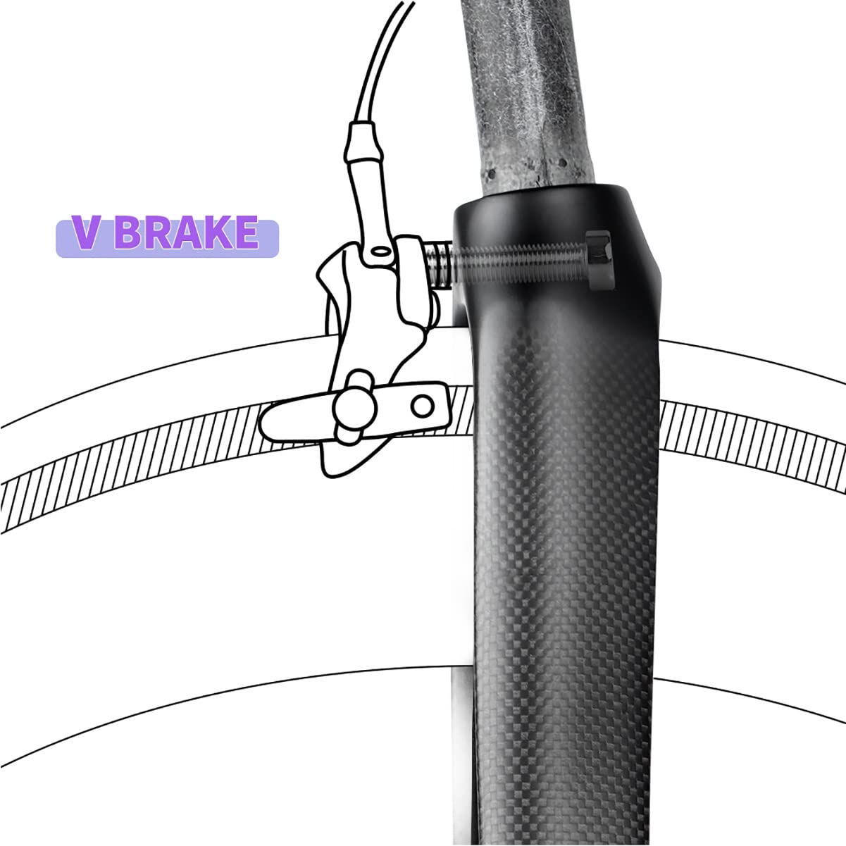 Amazon.co.jp: フルカーボンファイバーバイクロードフォーク 700C 1-1