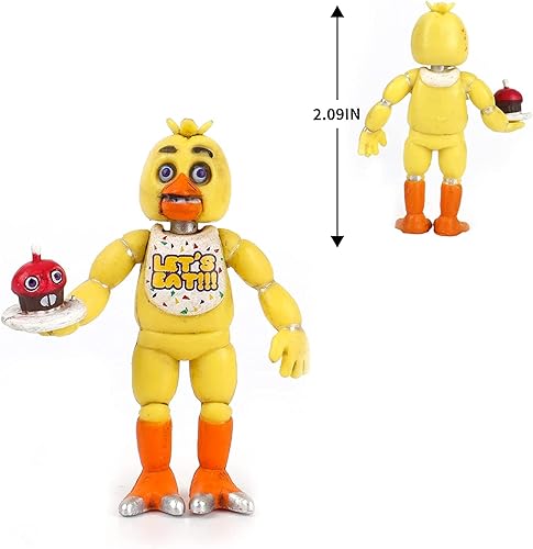 Miniatura 4 de FNF Toys - Juego de 4 muñecas FNF - Juego de personajes para decoración de pasteles - 2 pulgadas aproximadamente 20in pastel