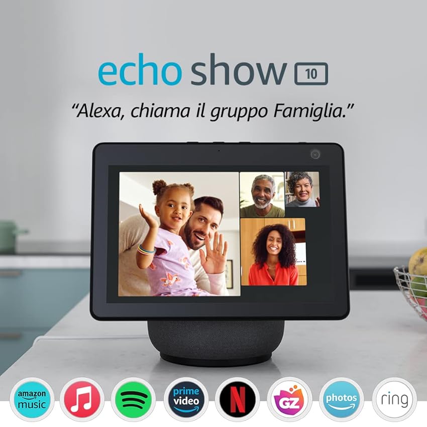Immagine del prodotto Echo Show 10 (3ª generazione) | Schermo intelligente in HD con movimento e Alexa, Antracite