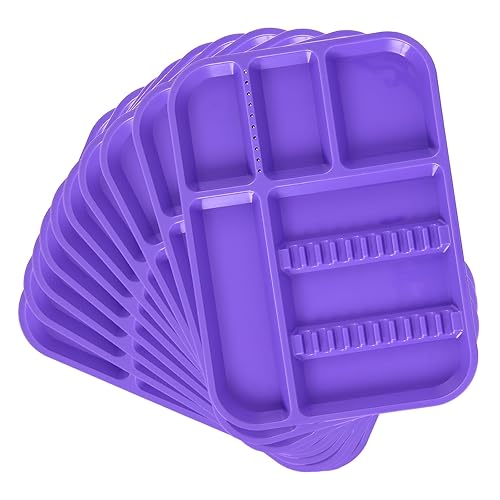 Miniatura 29 de JMU 20 bandejas para instrumentos dentales autoclave de plástico divididas separadas tamaño B para tatuajes médicos y salón de belleza, color morado