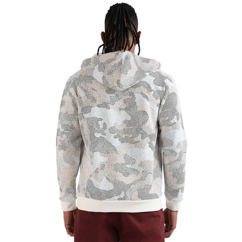 Image of CAHOOT Men's Dark Blue Zip-Front Hoodie with Contrast Drawstring for Casual Wear | Long Sleeve | Hooded Neck | Zipper Closure | Cotton Sweatshirt Crafted with Comfort Fit for Everyday Wear