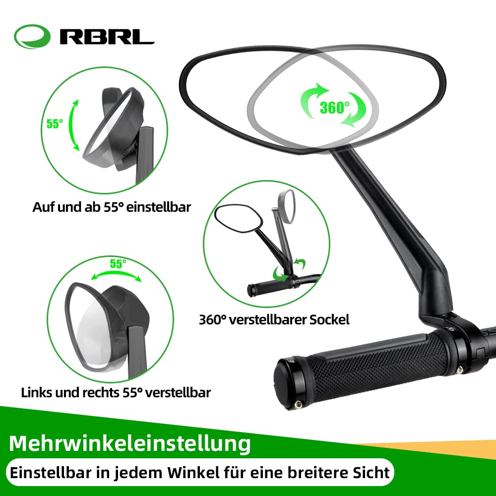 Fahrrad Spiegel Rückspiegel Links EBike Halter E-B Produktbild-Vorschau 9